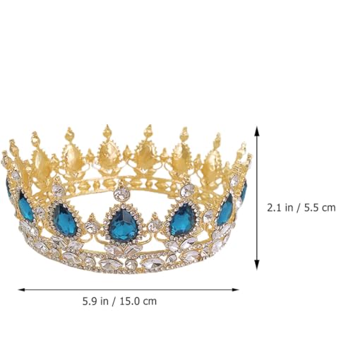 Tiara barroca elegante con cristales de alta resistencia y aleación verde Toyvian para fiestas 2