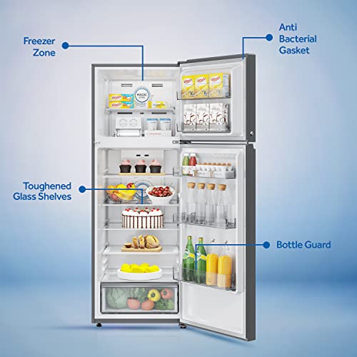 Haier 345 L 3 Star Triple Inverter Frost Free Double Door Refrigerator Convertible (HEF-35TKS, Black Brushline) - Image 3