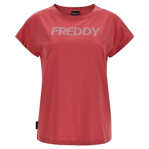 T-Shirt avec Manches à ailettes FREDDY imprimé argenté col rond mode