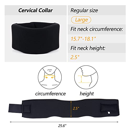 Soft Foam Neck Brace Universal Cervical Collar, Adjustable Neck Support Brace for Sleeping - Image 2