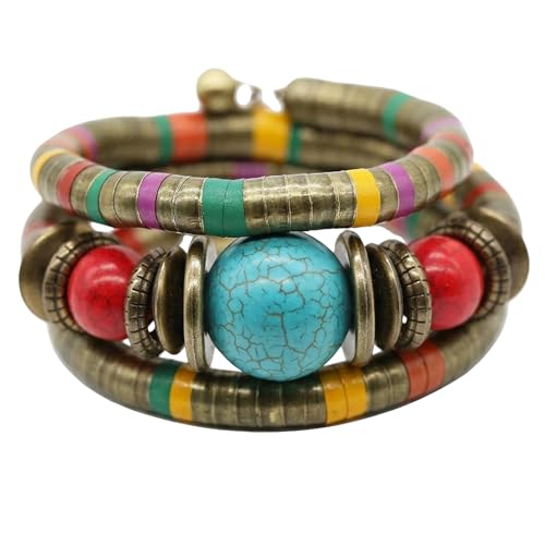 HENGYID African Handmade Tribal Beaded Ethnic Rope Bracelet, Ideal for Everyday Wear & Special Occasions