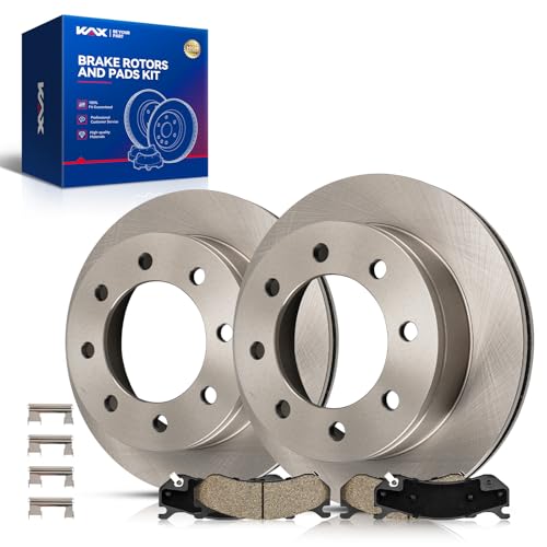 Image of KAX Rear Brake Kit /OE Brake Rotors and Ceramic Brake Pads | Fits Chevrolet /GMC- Silverado 2500 HD /Sierra 2500 HD /Silverado 2500 /Silverado 3500 /Silverado 3500 HD /Sierra 2500 /Sierra 3500 /Sierra 3500 HD