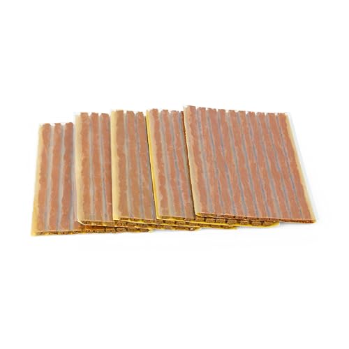 Image of TS-135C50 Emergency Tubeless Tire Puncture Repair Strips Tire Repair Strings Tire Plugs or Car Truck Motorcycle Bike(1 /8 inch x 4 inch Brown 50 Strips)