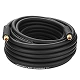 3/8" Hybrid Air Hose, 15Ft Air Compressor Hose,Heavy Duty, Lightweight, Kink Resistant, All-Weather Flexibility with 1/4-Inch Industrial Quick Coupler Fittings, Bend Restrictors, 300 PSI, Black