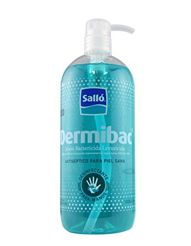 Dermibac 1Litro con Dosificador, Jabón antiséptico para lavado y desinfección de manos. Bactericida. Nº Reg. AEMPS 668-DES Cover