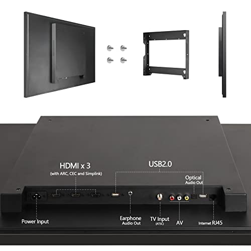 Image of 43 inch 4K UHD Smart Mirror TV for Bathroom Waterproof ATSC Tuner, Dolby Atmos,Built-in Alexa, Wi-Fi & Bluetooth for Hotel /Kitchen 2026 Model SS550U22-43