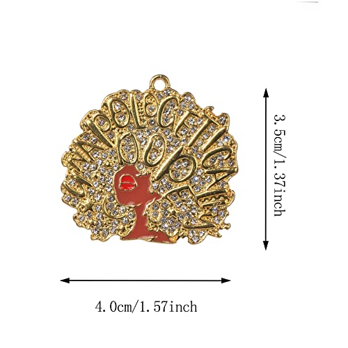 10Pcs Black Girl Magic Charms Pendant, For Jewelry Making Necklace Bracelet Earring Diy Jewelry Accessories Charms (Silver) #TOP3