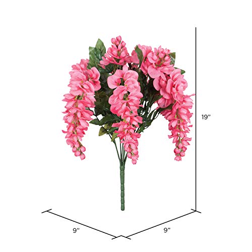 Vickerman Premium Pink Wisteria Artificial Bush #TOP12
