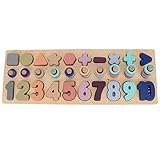 【Bildung & Geschicklichkeit】 Holzsortierer 3 In 1 Holzblockset ist es gut für die Entwicklung von Sortierfähigkeiten, das Unterrichten von Farben und Zahlen, die Förderung der Hand-Auge-Koordination, der Feinmotorik, der Fähigkeit zur Problemlösung und auch für Kreativität.