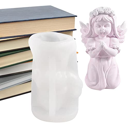 Prayer Angel Mold, 3D Silicone Molds For Candle Making, Boy Girl Angel Candle Silicone Mold, Reusable Soap Resin Epoxy Molds, Suitable For Easter Home Decoration #TOP4