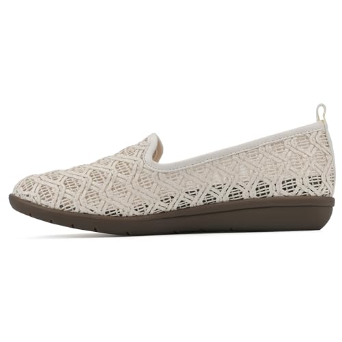 Image of CLIFFS BY WHITE MOUNTAIN Women's Twisty Woven Moccasin Style Loafer Flat