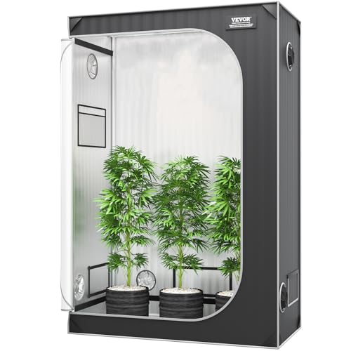 VEVOR Growbox 122 x 61 x 183 cm Gewächshaus aus 22 mm Stahl-Rahmen und 2000D Oxford-Gewebe Growtent 60 kg Tragfähigkeit Growschrank Geeignet für 150 W Wachstumslicht Indoor Zuchtzelt VEVOR Growbox 122 x 61 x 183 cm Gewächshaus aus 22 mm Stahl-Rahmen und 2000D Oxford-Gewebe Growtent 60 kg Tragfähigkeit Growschrank Geeignet für 150 W Wachstumslicht Indoor Zuchtzelt