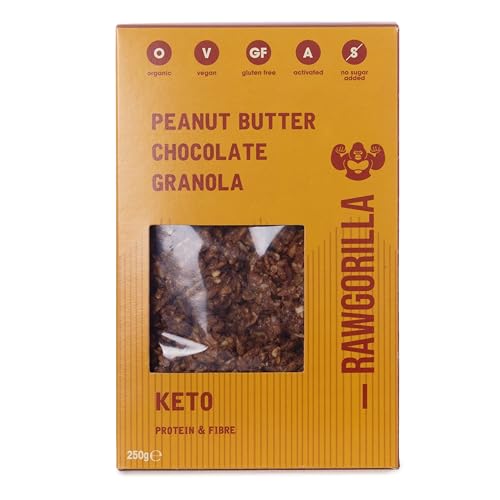 Organic Keto Peanut Butter Chocolate Granola - 250g - RAWGORILLA