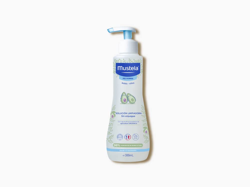 Mustela No Rinse Cleansing Water, Gentle Micellar Water for Baby's Delicate Skin, 98% Natural Ingredients With Aloe Vera