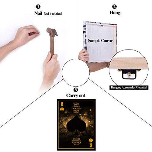 Modern Wall Painting Art Decor King Card Poker Creative Painting Quotes Art Prints Canvas Wall Art Poster Wall Painting Motivational Artwork Decor Home Living Room Office Gift - 28''Wx44''H #TOP6