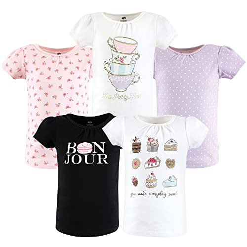 Hudson Baby Unisex Baby Short Sleeve T-Shirts, Bakery Tea Party, 12-18 Months