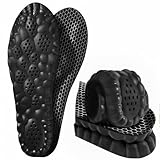 Insoles for Women Man,Cloud Soles for Men Women,4D Cloud Soles for Men,Anti Fatigue, Shock Absorption, Foot Pain Relief (Black, L)