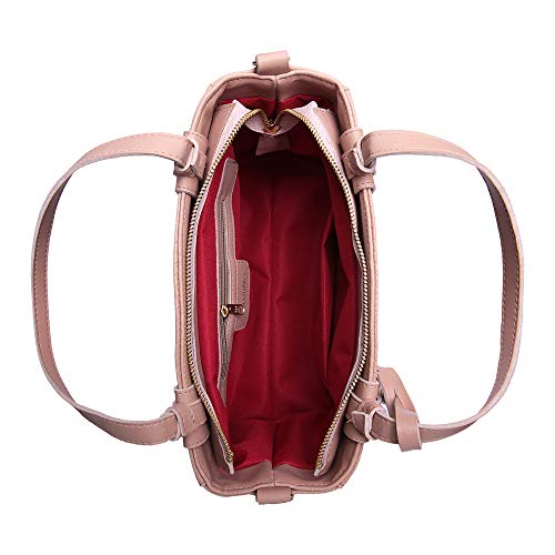Kit Bolsa + Carteira Willibags Feminina + Transversal Removível (NUDE)