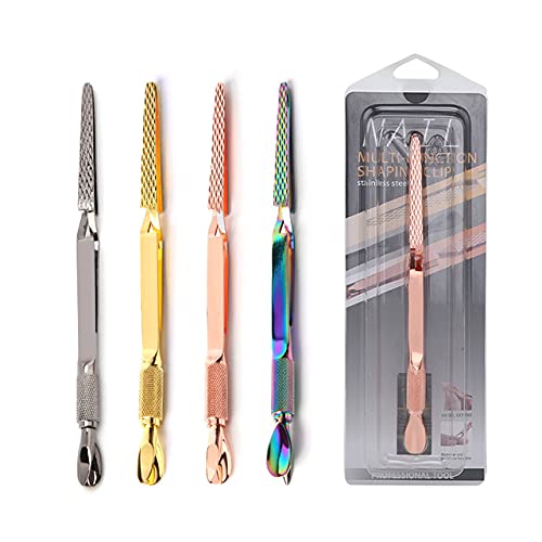 Nagelhaut Pusher Remover, 2 Stück Multi-funktionen Nail Pincher Nail Magic Wand Doppelt Beendet Nagelhautschieber Cutter… – Bild 4