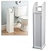 Produktbild Free Standing Wooden White Toilet Paper Roll Holder Bathroom Storage Cabinet by Top Home Solutions