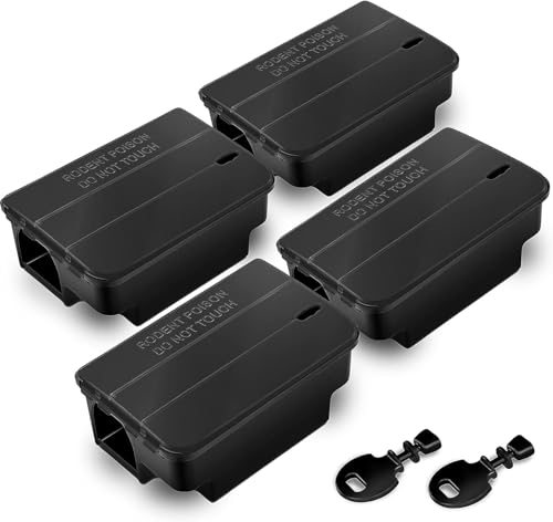 4X Ratten Köderbox I sicher für Kind und Tier I effektive Köderboxen für Rattengift I Köderstation für innen und außen I Rattenköderbox I Rattenbox 4X Ratten Köderbox I sicher für Kind und Tier I effektive Köderboxen für Rattengift I Köderstation für innen und außen I Rattenköderbox I Rattenbox