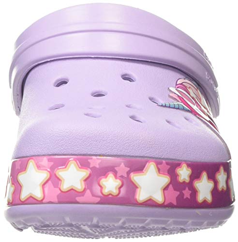 Sandália infantil Crocs Fun Lab unicórnio | Sapato sem cadarço confortável para crianças pequenas, L