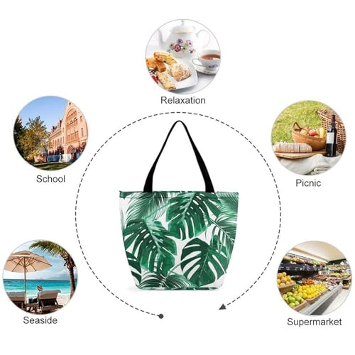 Sac à main feuilles de palmier de qualité supérieure style chic - 5
