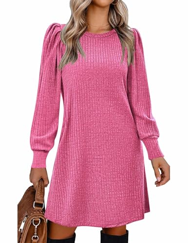 Image of Zeagoo Women Fall Winter Dress Knitted Pullover Dresses