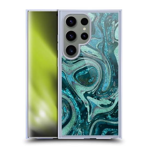 Coque en Gel Samsung Galaxy S24 Ultra MagSafe Marbre Vert