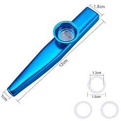 WANDIC Kazoo, Kazoo en alliage d’aluminium léger et 3 diaphragmes à flûte à membrane, Kazoos avec boîte-cadeau vintage… - Les Beatles, Paul McCartney, John Lennon, RIngo Starr, George Harrison WANDIC Kazoo, Kazoo en alliage d'aluminium léger et 3 diaphragmes à flûte à membrane, Kazoos avec boîte-cadeau vintage… – Image 2