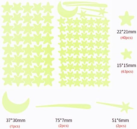 Morices 516 Pcs Glow in The Dark Wall Stickers, Adhesive Glowing Stars Dots Moon for Ceiling and Wall Decals, Shooting Stars Luminous at Night for Kids Bedroom Nursery Birthday Party Decoration