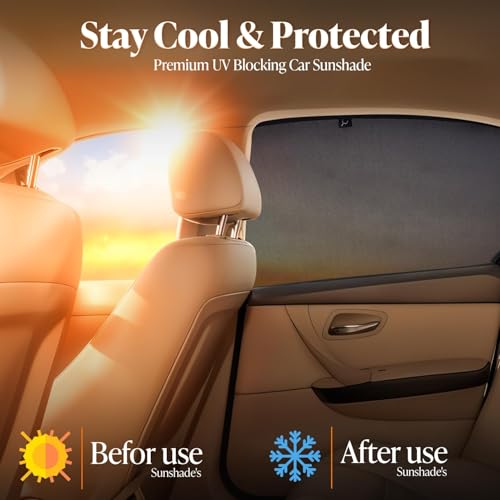 Image of Autofact Car Sunshades for Skoda Kylaq, UV Protection, Useful Car Accessories, Custom fit Sun Shades for Side Windows, Set of 6