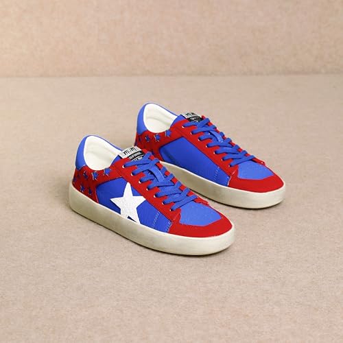 Mi.iM Candace Rubber Sole Lace-up Leather Glitter Star Sneakers2