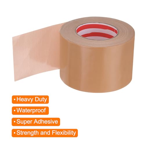Image of uxcell Heavy Duty Duct Tape, 3 Inch x 55 Yard Waterproof Flexible Hand Tear Strong Adhesive Duct Tapes for Crafts DIY, Fixing, Repairs, Brown