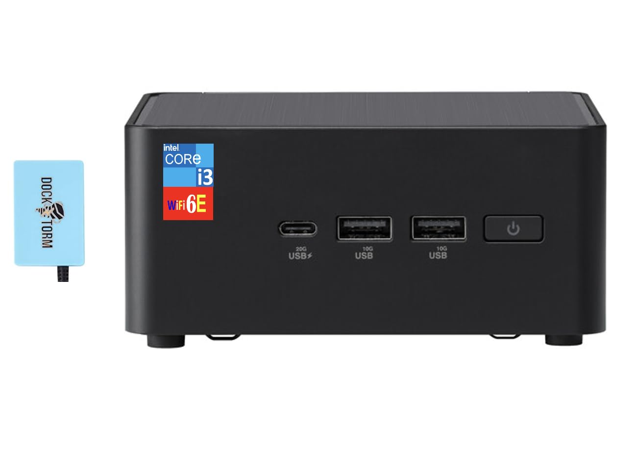 ASUS NUC 14 Pro Mini Desktop (Intel Core 3 100U, Intel Graphics Shared, 8GB DDR5, 128GB PCIe SSD + 500GB HDD, 2 Thunderbolt 4, WiFi 6E, Bluetooth 5.3,