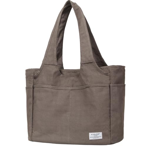 LMGO Große Canvas Tasche mit reißverschluss...