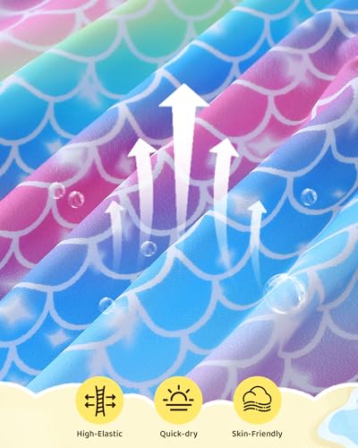 Image of Mioglrie Toddler Baby Swimsuit Girl Bathing Suit Girl 2T 3T 4T 5T 6T Girls One Piece Swimsuits Color Block Swimwear