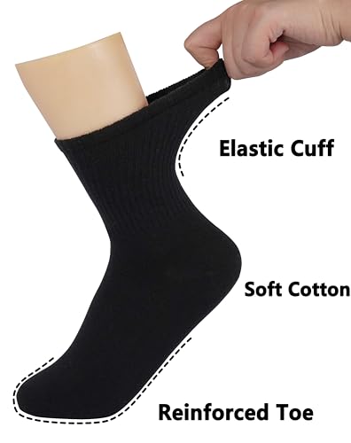 BomKinta Casual Calf Socks - Thin Soft Crew Socks - Cute Cotton Above Ankle Socks for Women 6 Pairs Size 5-102