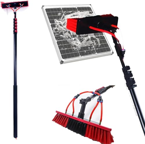 Rodillo de cepillo para paneles solares y kit de poste ajustable profesional 2