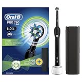 1. Oral-B Pro 750 Crossaction - Cepillo de Dientes Eléctrico, Color Negro y Blanco