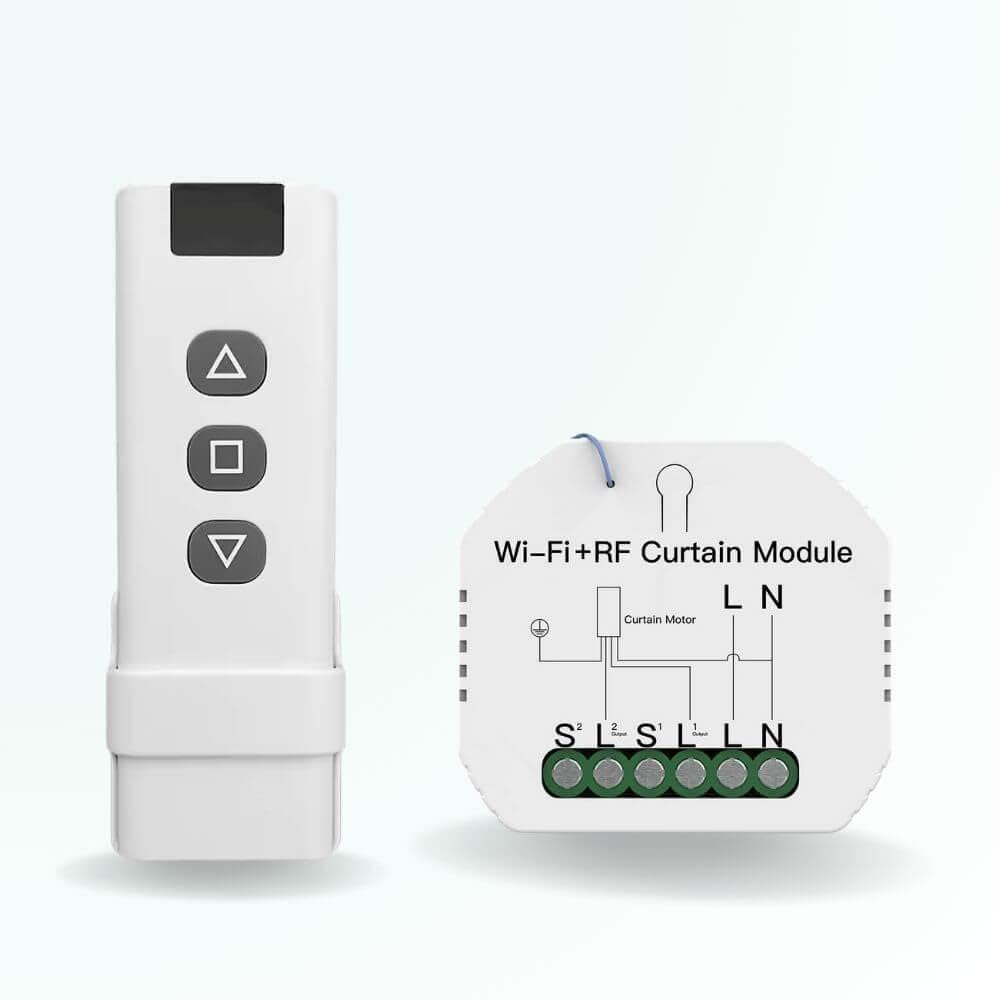 ZenGO Kit de Commande sans Fil connecté de volet Roulant, avec télécommande, WiFi, RF 433, Compatible Alexa, Google Home, SmartLife et Tuya