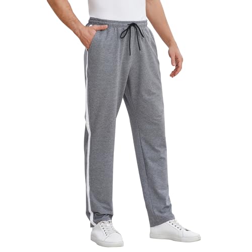 FGFD&OU Jogginghose Herren Lang Baumwolle, Sporthose Herren, Freizeithose Trainingshose Männer, Sport Hosen Sweatpants Joggers, Laufhose Yogahose Sweathose Fitness (Tiefgrau, M)