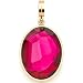 Produktbild JEWELS BY LEONARDO Anhänger Clip & Mix Jamira  Ketten-Anhänger aus goldfarbenem Edelstahl  großer pinker Glaskristall  Clip M (4,8 mm Ø)  Schmuck Geschenk für Frauen  023619