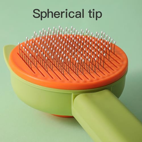 Image of Premium Universal Pet Grooming Brush with Stainless Steel Pins Ideal for All Breeds Long Short Haired Cat and Dog,Ergonomic All-in-One Reduces Tanglesand PromotesHealthy Coat with Gentle (Blue)