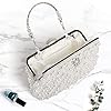Beaface Pochette pour femme avec perles pour femme, sac à main de soirée, sac à bandoulière pour mariage, bal de fin d'année, cadeau de fête pour maman, épouse, Blanc 1, Medium #2