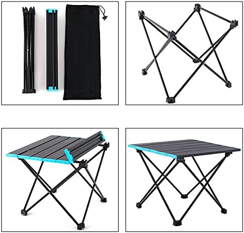 Miniatura 4 de Ready Table Mesa plegable grande y ligera para exteriores con tapa dura de aluminio. Útil para playas, canotaje, camping y más. Mesa portátil de 22