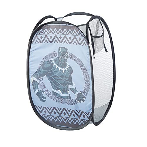 Image of Idea Nuova Marvel Black Panther Pop Up Hamper with Durable Carry Handles, 21'' H x 13.5'' W X 13.5'' L