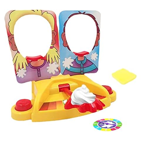 Pie Face Game, 1 Set Cream Pie Games Anti Stress Party Funny Board Game, Players Parent-Child Interactive Game Toys, Funny Pranks Relief Stress Games Toy for Kids Adults Cover