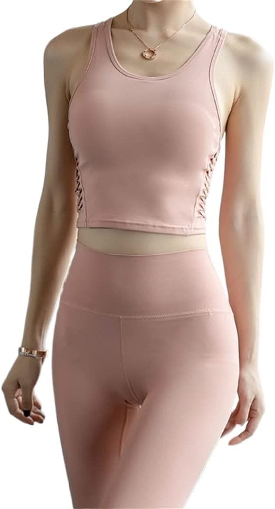 Yoga Clothing Fitness Women Running Sportswear Beautiful Back can be Worn Vest Suit(Medium)