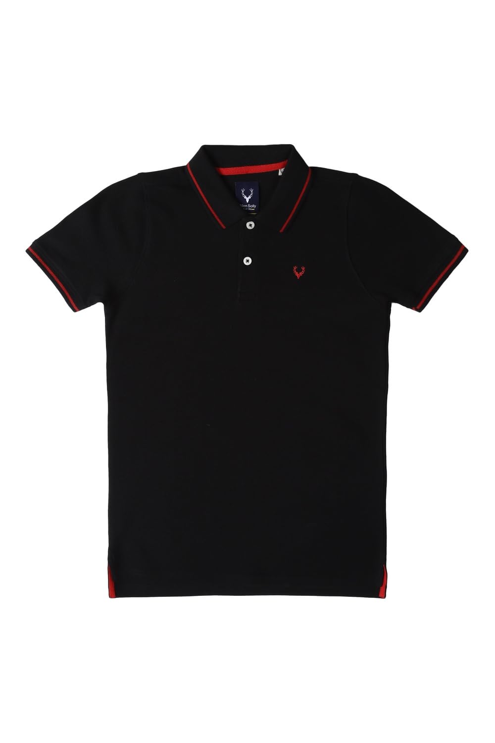 Allen Solly Boys Regular Fit Polo Tshirt(ABKPCRGBI00494_black7-8 Years) Black 2